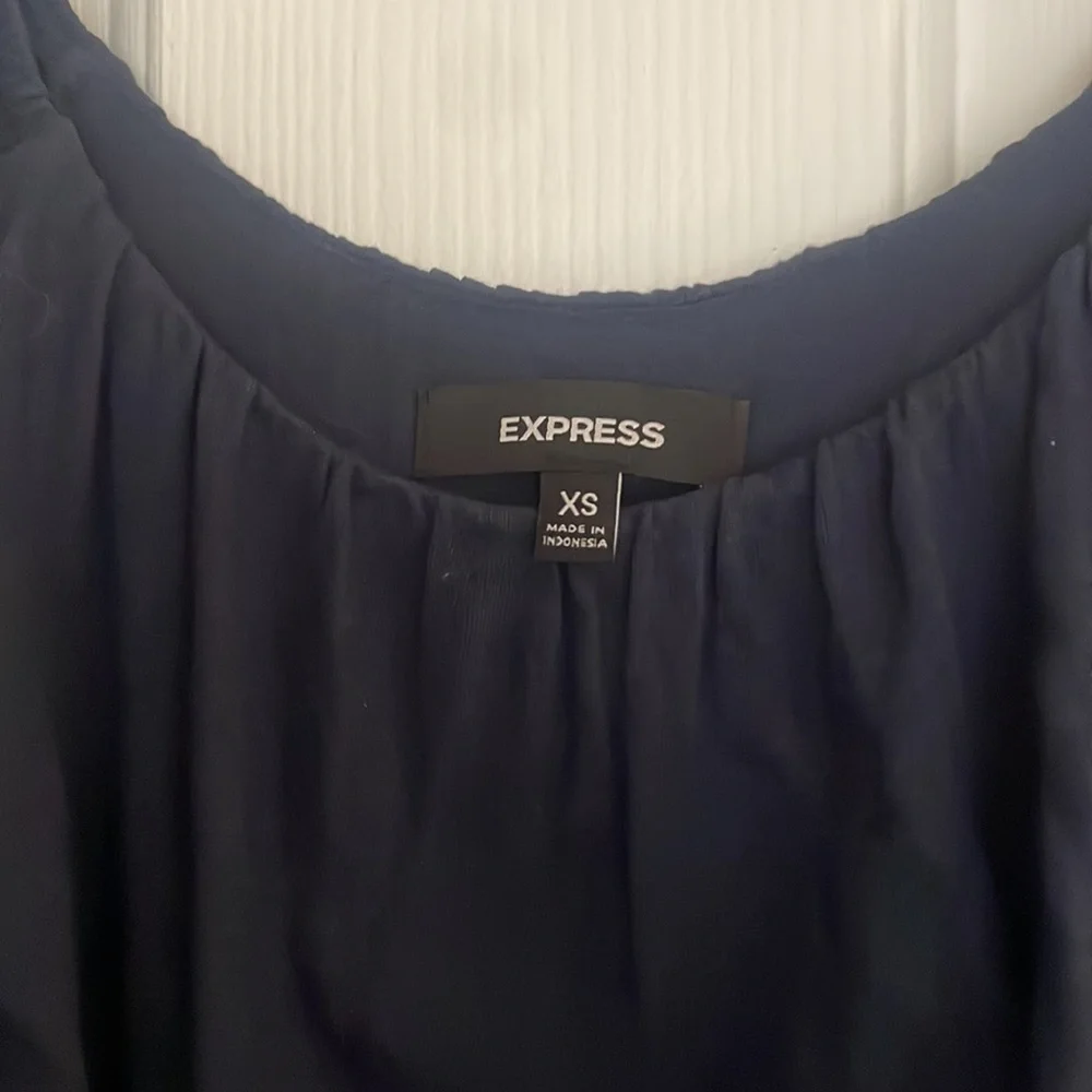 Express Ruffled Layered Tank Top - Picture 4 of 5